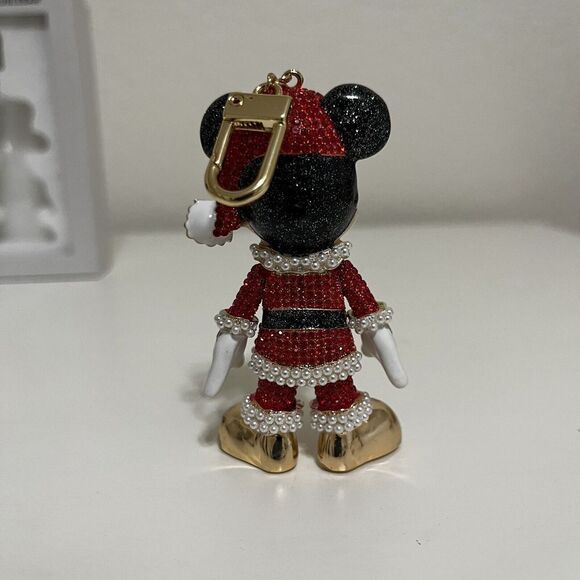 Disney x Baublebar Mickey Mouse Santa Claus Bag Purse Charm Keychain Crystal NEW - Picture 8 of 10